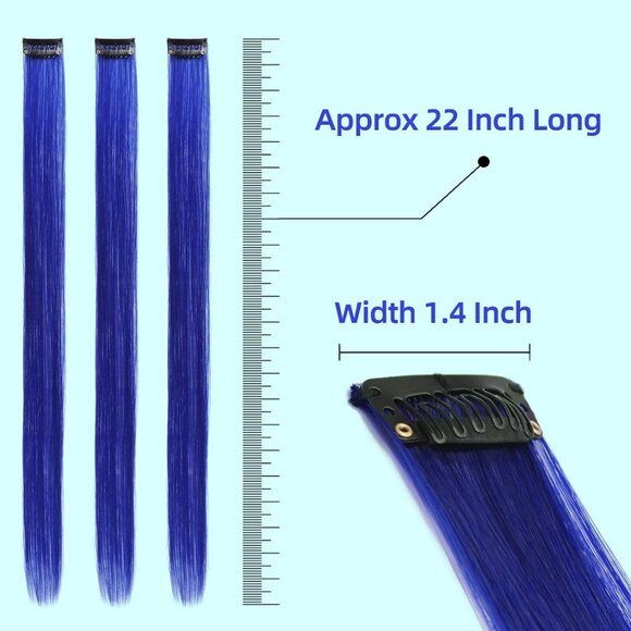 Hair Extensions Clip in 10 Pieces 22 Inch Long - Picture 3 of 9